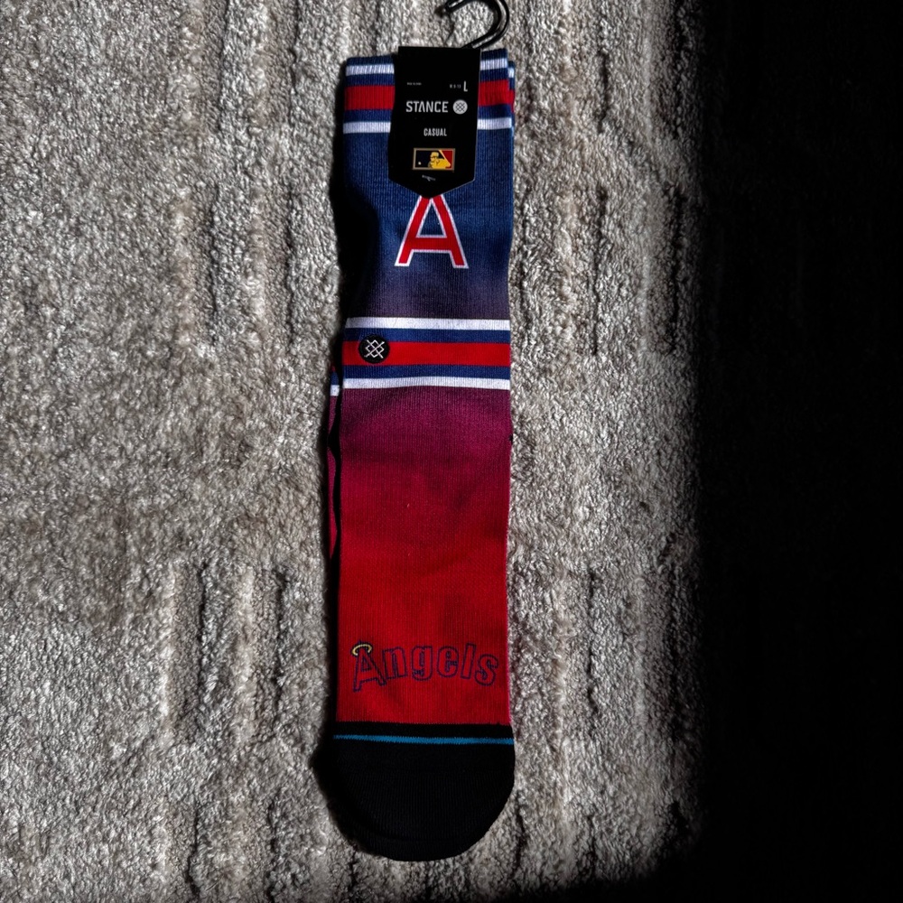 Brand New Stance Men's Baseball Los Angeles Angels MLB Socks Size Large